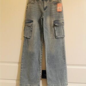 Juicy Couture Light Blue Wide Leg Cargo Jeans